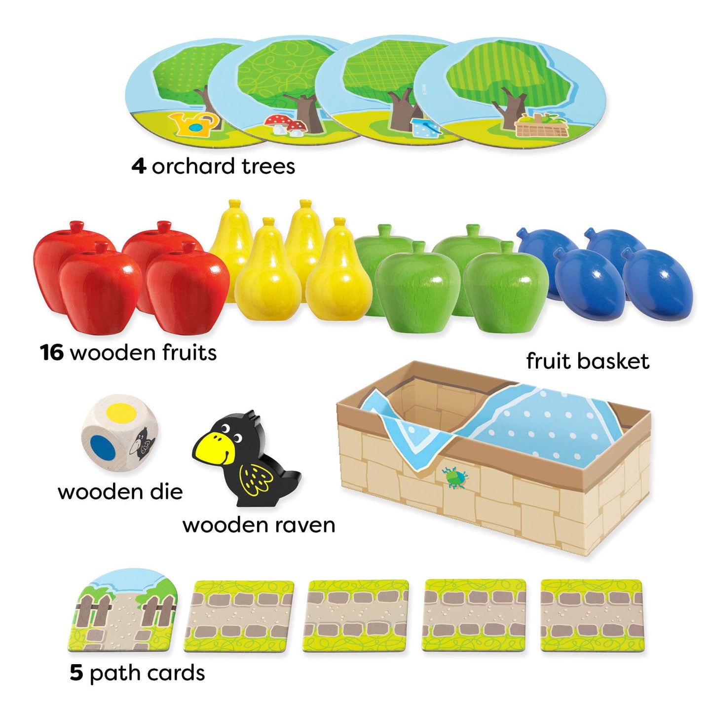 Haba My Very First Games - First Orchard Toddler Game - My First Orchard Game, Cooperative Toddler Board Games For 2 Year Olds - Made In Germany