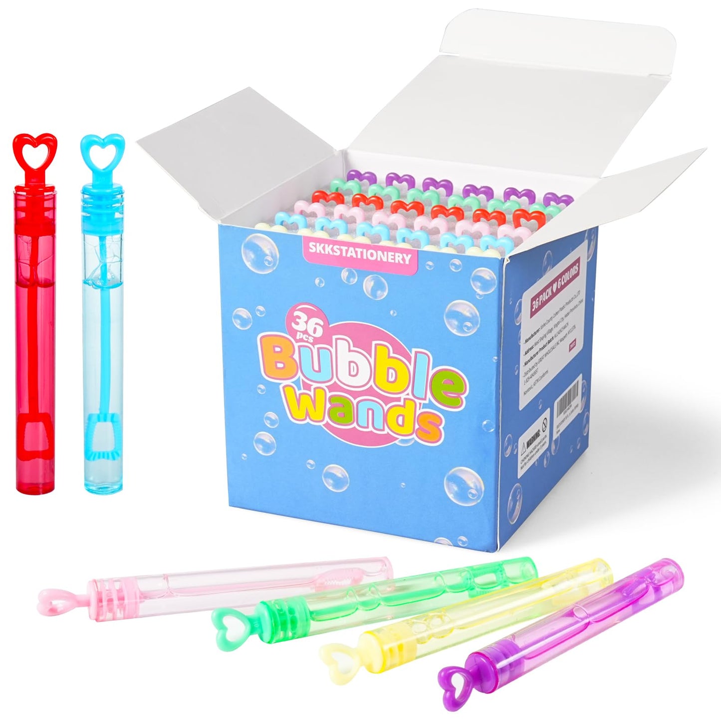 36 Pcs Bubbles Party Favors For Kids Mini Bubble Wands Bubble Party Favors Assortment Neon, Kids Summer Gifts, Fun Bubbles For Christmas Halloween Birthday Goodie Bags