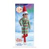 The Elf on the Shelf Snuggly Robe and Slippers Set - Cozy Green/Red Fabric Holiday Outfit for Scout Elf - Model CCROBE2