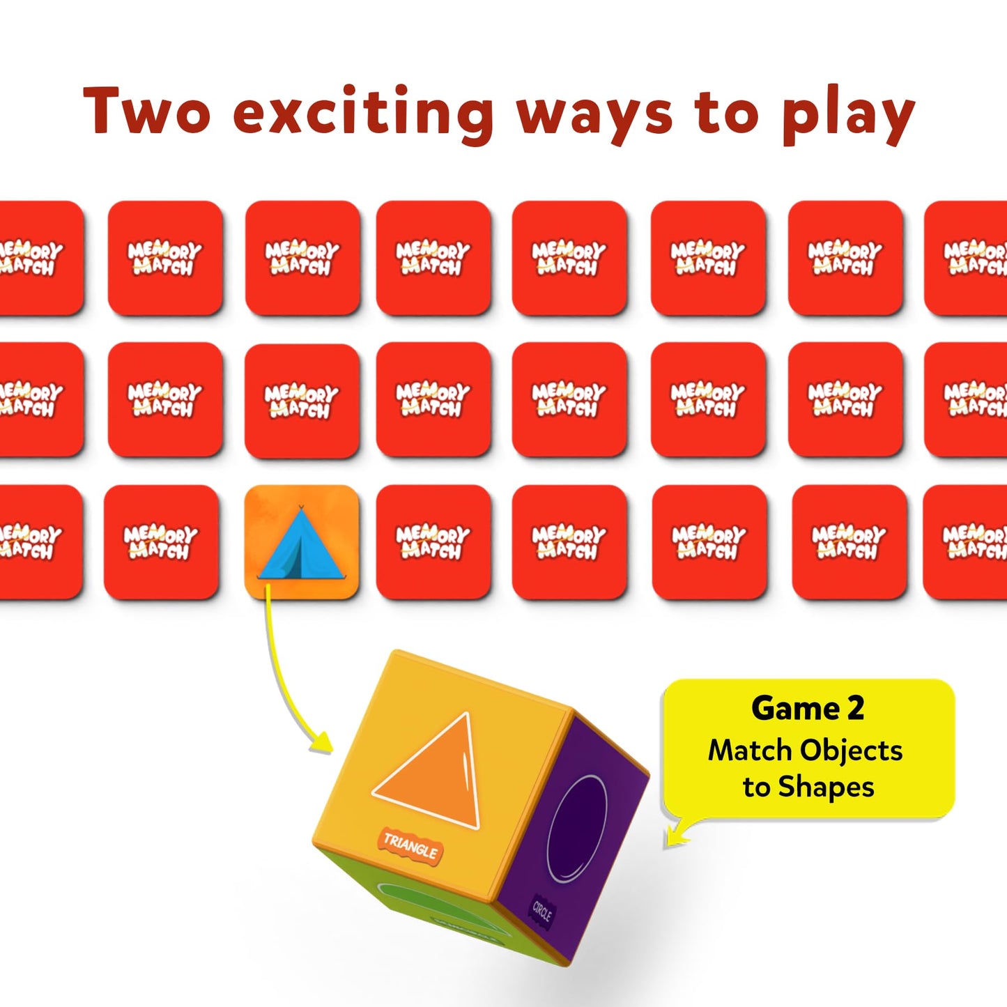Skillmatics Board Game - Memory Match Shapes, Fun & Fast Memory Game For Kids, Preschoolers, Toddlers, Gifts For Boys & Girls Ag