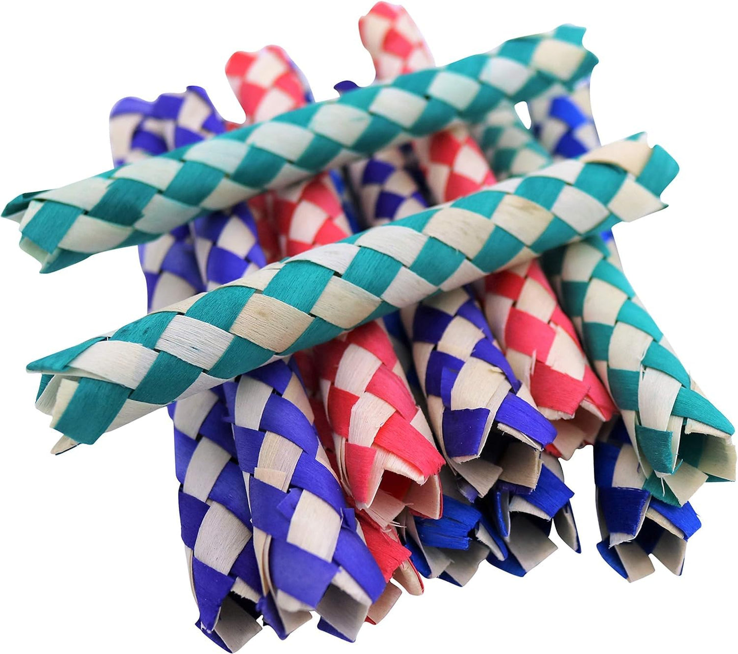 Zugar Land Cool Colorful Classic Bamboo Chinese Finger Traps (5') For Kids And Adults. (Light - Multi Color (72 Pack))