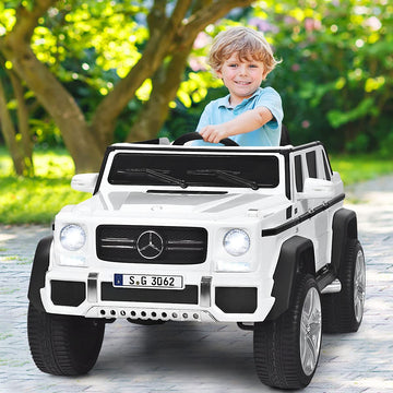 HONEY JOY Mercedes-Benz Maybach G650 Ride On Truck, 12V Electric Car, Remote Control, LED Lights, Music, White