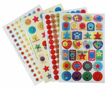 Eureka Stars & Smiles Sparkle Sticker Book, 268 Stickers