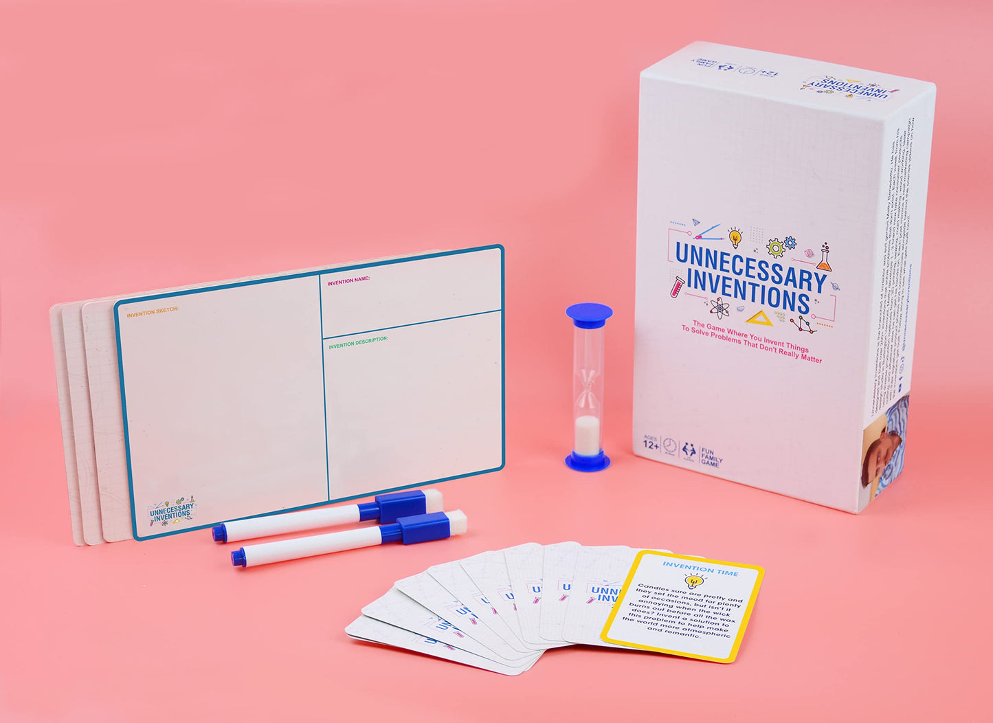 Funderdome Unnecessary Inventions - The Game Where You Invent Things To Solve Problems That Dont Really Matter, Ages 12+ For 4-8