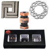 Skylety 3 Pieces Brain Teaser Metal Puzzles Valentine's Day Gift for Her Him 3D Metal Puzzles for mature-themeds IQ Logical Games Unlock Interlocking Knot Puzzle Hard Educational Toy(Classic Style)