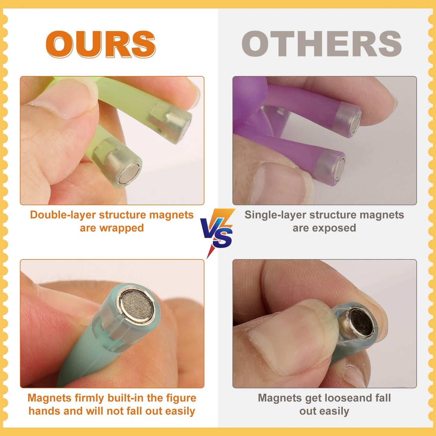 Laleay 6Pcs Magnetic Toys,Magnet Men For Kids,Magnetic People Figures For Kids,Magnetic People For Refrigerator,Fridge Magnets F