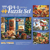 Bits And Pieces - 4-In-1 Multi-Pack - 1000 Piece Jigsaw Puzzles For Adults - 1000 Pc Puzzle Set Bundle By Artist Larry Jones- 20' X 27' (51Cm X 69Cm)