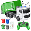 CALEST 2.4Ghz Remote Control Garbage Truck Toys,1/24 RC Garbage Truck with 4 Trash cans 6 Channel Remote Control Waste Managemen
