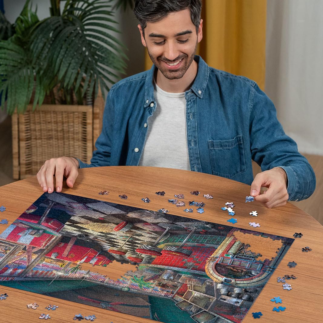 Ravensburger Abandoned Places: Decaying Diner - 1000 Piece Jigsaw Puzzle For Adults | Unique Artistic Design, Durable Pieces | F