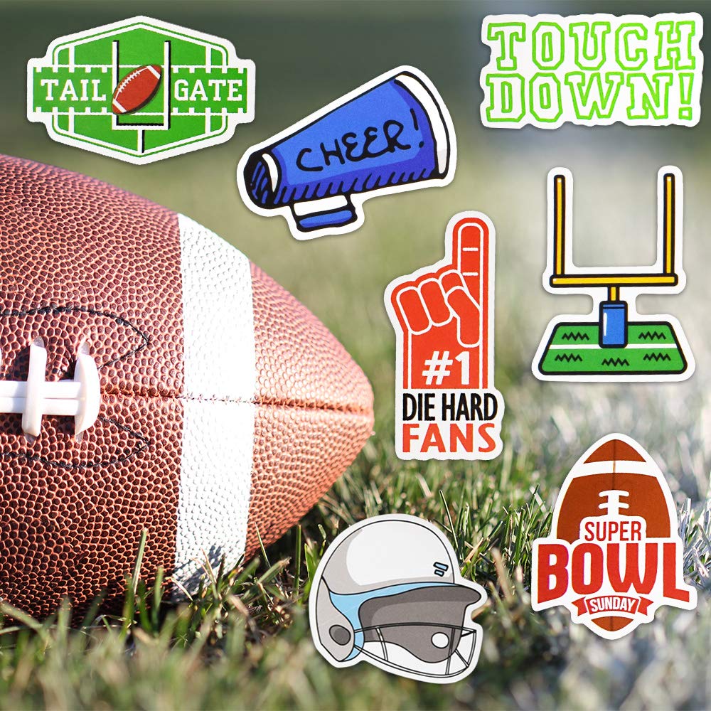 Football Stickers For Scrapbooking Football Stickers For Water Bottles Vinyl Football Stickers (50 Pcs)