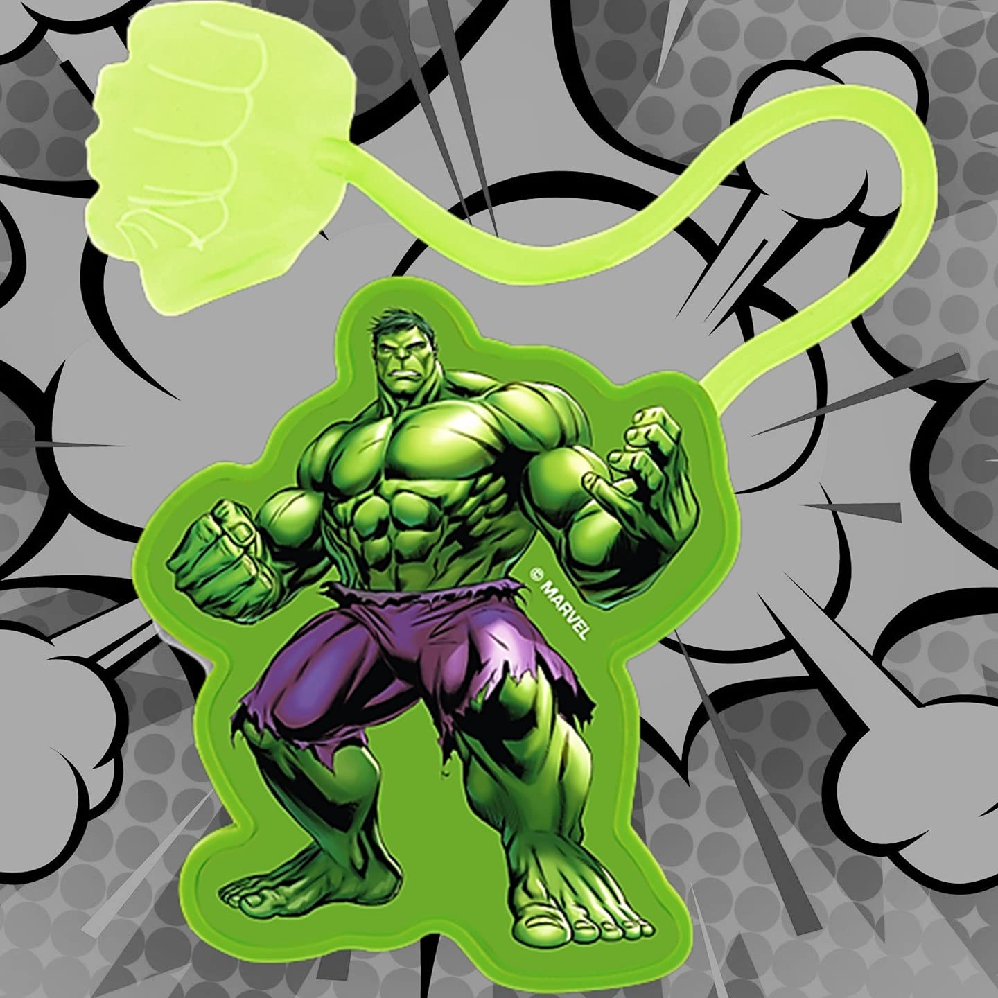 Ja-Ru Marvel Spiderman & Hulk Sticky Hands Stretchy Snap Toys (1 Hulk Pack) Superheroes Stretchy Hands. Bulk Birthday Toy Supplies For Kids, Pinata Filler, Stocking Stuffers B-6809-1