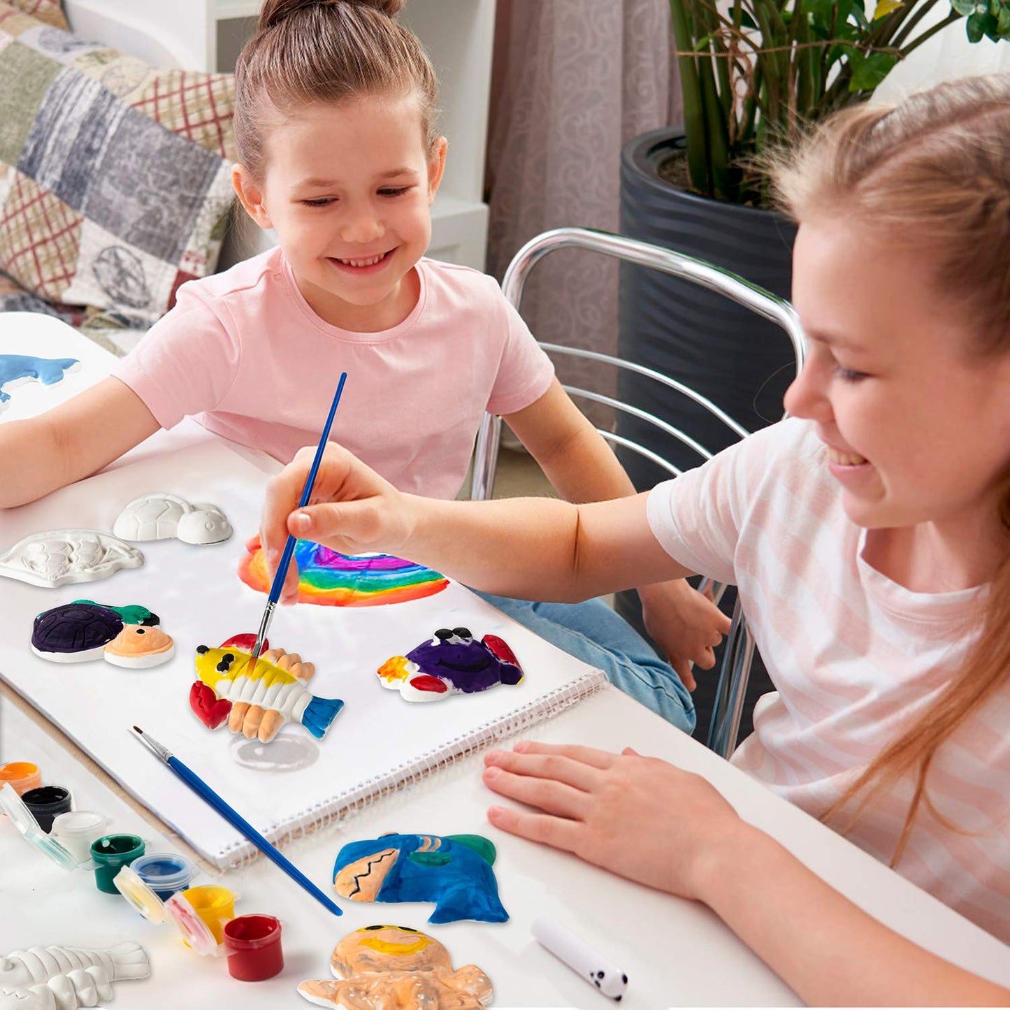 80 Piece Arts and Crafts for Kids Ages 4-8, Kids Paint Kit Art Set, Easter Craft Activities Kits, Creative Art Activity Gift Toy