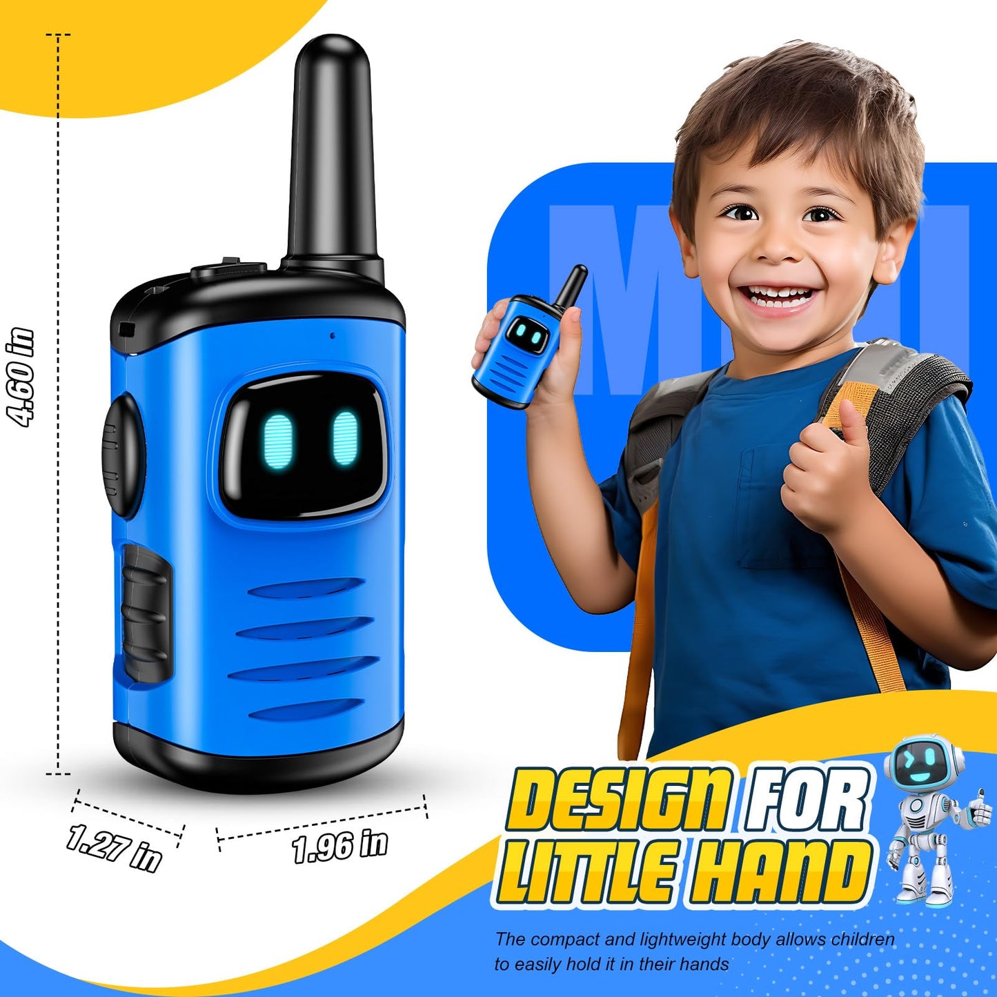 Kids Walkie Talkies Toys For Boys: 3 Pack Robots Walkies Talkies Kids Easter Birthday Gifts For 3 4 5 6 7 Year Old Boys Girls To