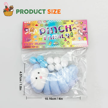 Taba Squishy Toys Valentines Cat Paw Cute Kawaii Squeeze Toys Sticky Squishy Fidget Toys Silicone Squeeze Toy for Stress Relief Cute Soft Toys Best Valentines Gift for Anniversary (Caterpillar Blue)