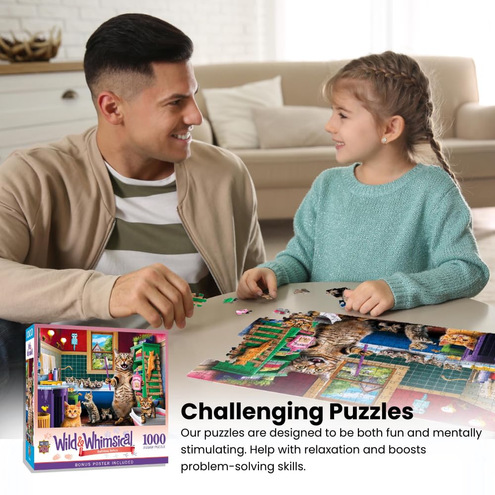 Masterpieces - 1000 Piece Jigsaw Puzzle, Dog Gone Good Day, Funny Animals, Activity For Adults, Family, Kids, Matte Finish, 19.2