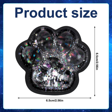 Cat Paw Squeeze Toy Starry Sky Cat Paw Squish Toys Fun Squishy Pinch Taba Toy Fufu Kitty Paw Relaxing Stress Toy Kawaii Paw Fidget Toys for Kids mature-themeds Halloween Easter Party Favors (Dazzling Silver)