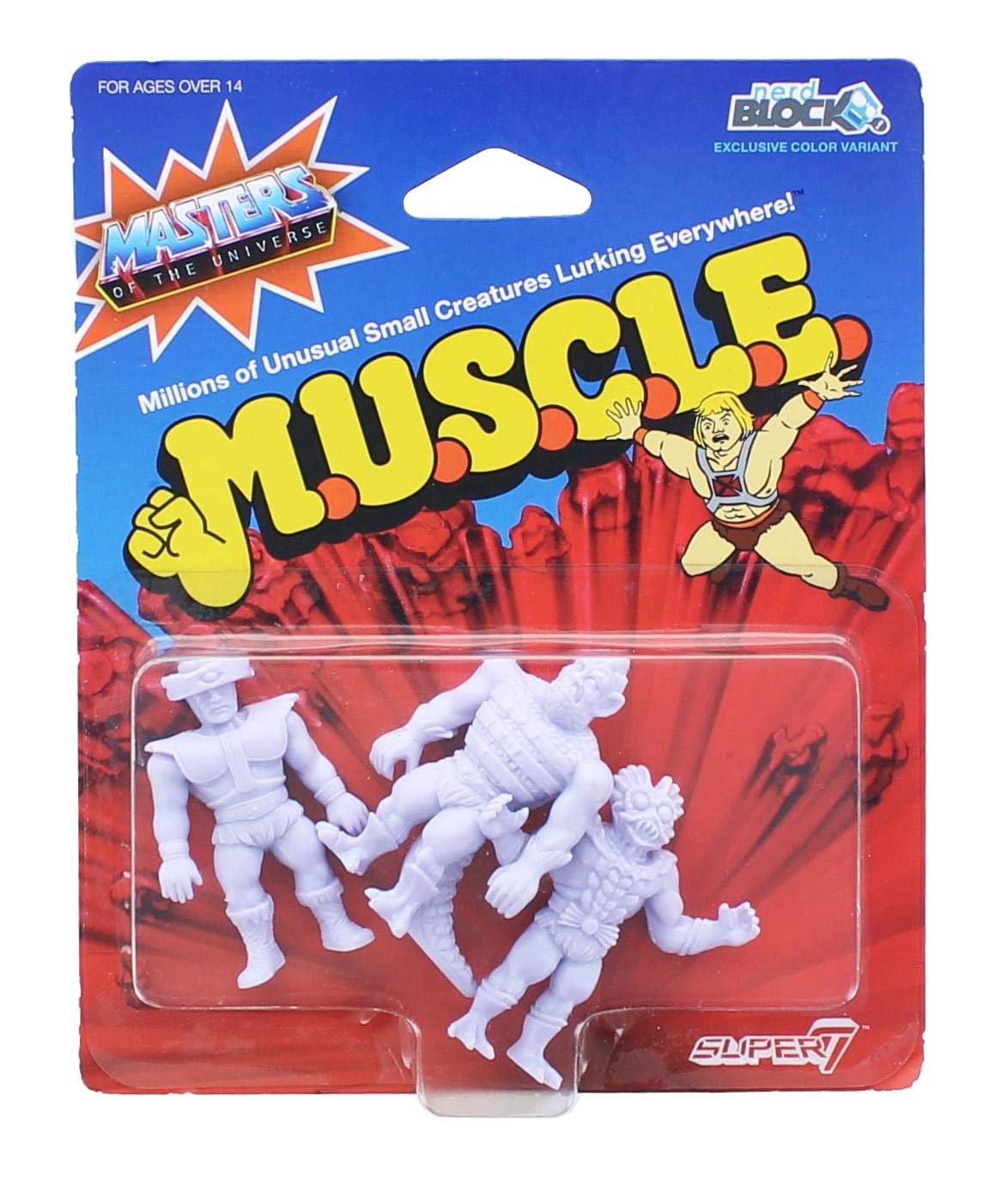 Masters Of The Universe M.U.S.C.L.E. 3-Pack: Tri-Klops, Whiplash, Mer-Man