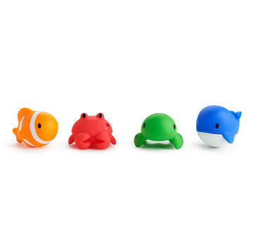 Munchkin Ocean Squirts Baby Bath Toy, 4 Count, Fun Ocean-Themed Bath Time Play, Model 31205