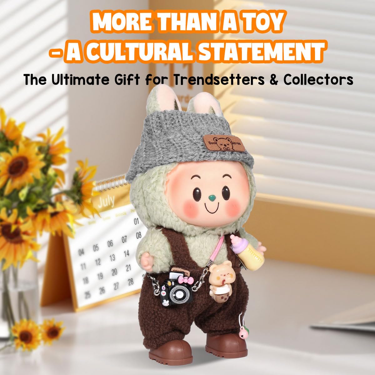 AICase for 17cm Doll Clothes/Outfit Clothing Set for 17cm Doll 3 Piece Set Hat Clothing Boys and Girls Stylish Adorable Clothes Accessories_Brown-14