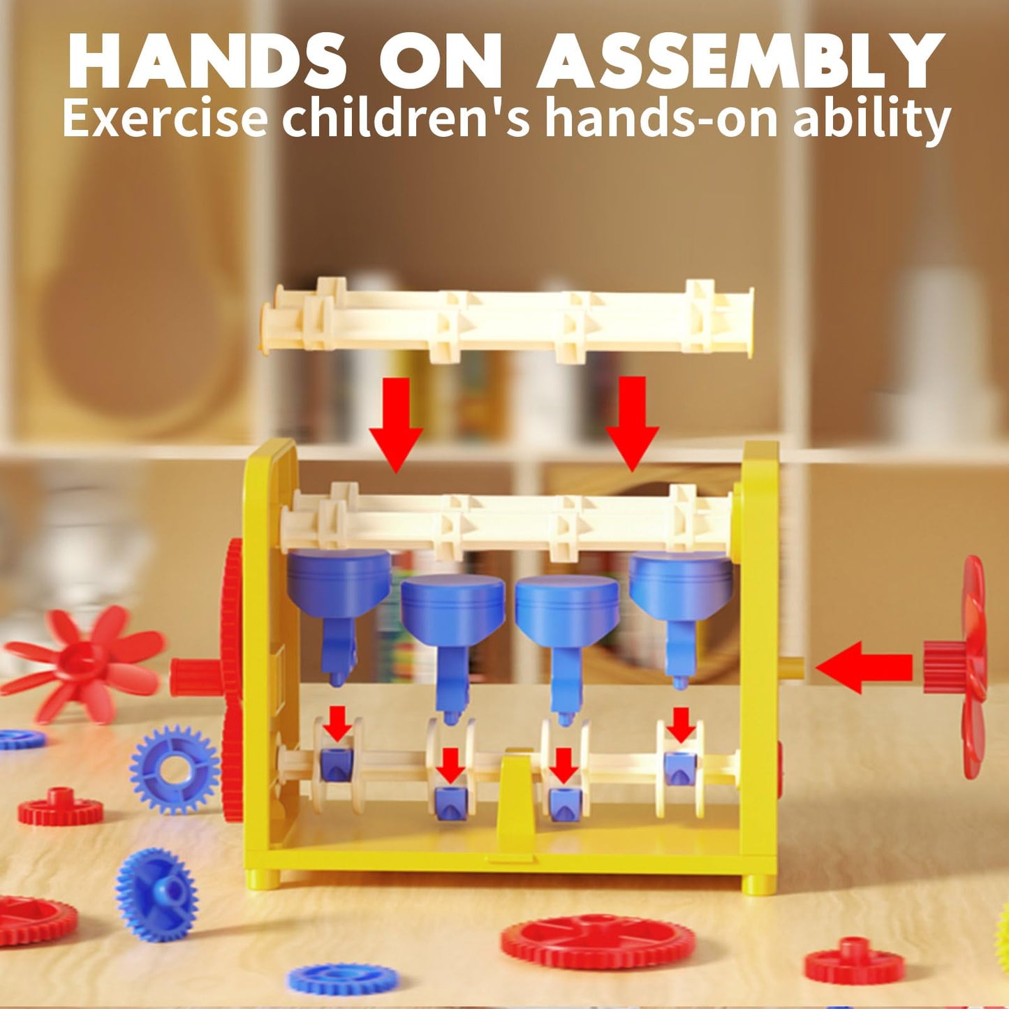 Bbnote Engine Building Toys For Kids 3 Year Old, Working Model Engine Kit Construction Toy For Boys And Girls Age 3-5 5-7 8-12.