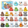 25Pcs Rubber Ducks,Toddler Bath Toys,No Hole Bathtub Toys,Baby Pool Toys For 18 Months And Older