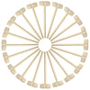 24 Pcs Mini Wooden Hammers For Breakable Chocolate, Natural Wood Toy Mallets For Kids