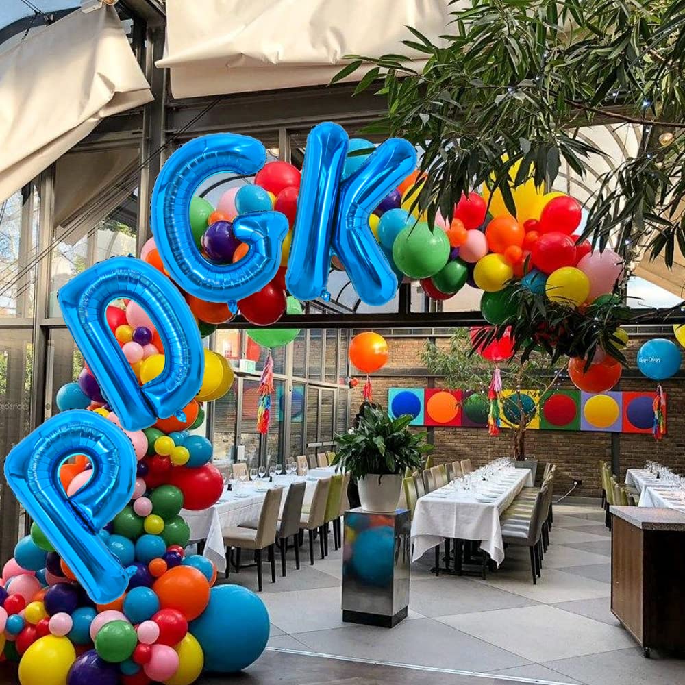 Toniful 40 Inch Large Blue Letter G Balloons Giant Alphabet Letter Balloons,Foil Mylar Big Balloons For Birthday Party Anniversa