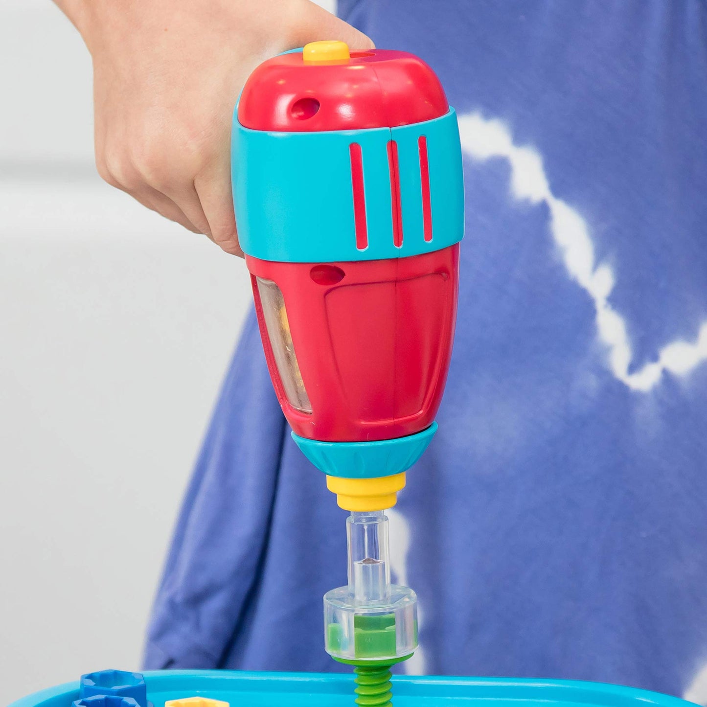 Educational Insights Design & Drill Power Drill, Compatible with Design & Drill Sets, Real Working, Kid-Friendly Toy Drill, Bran