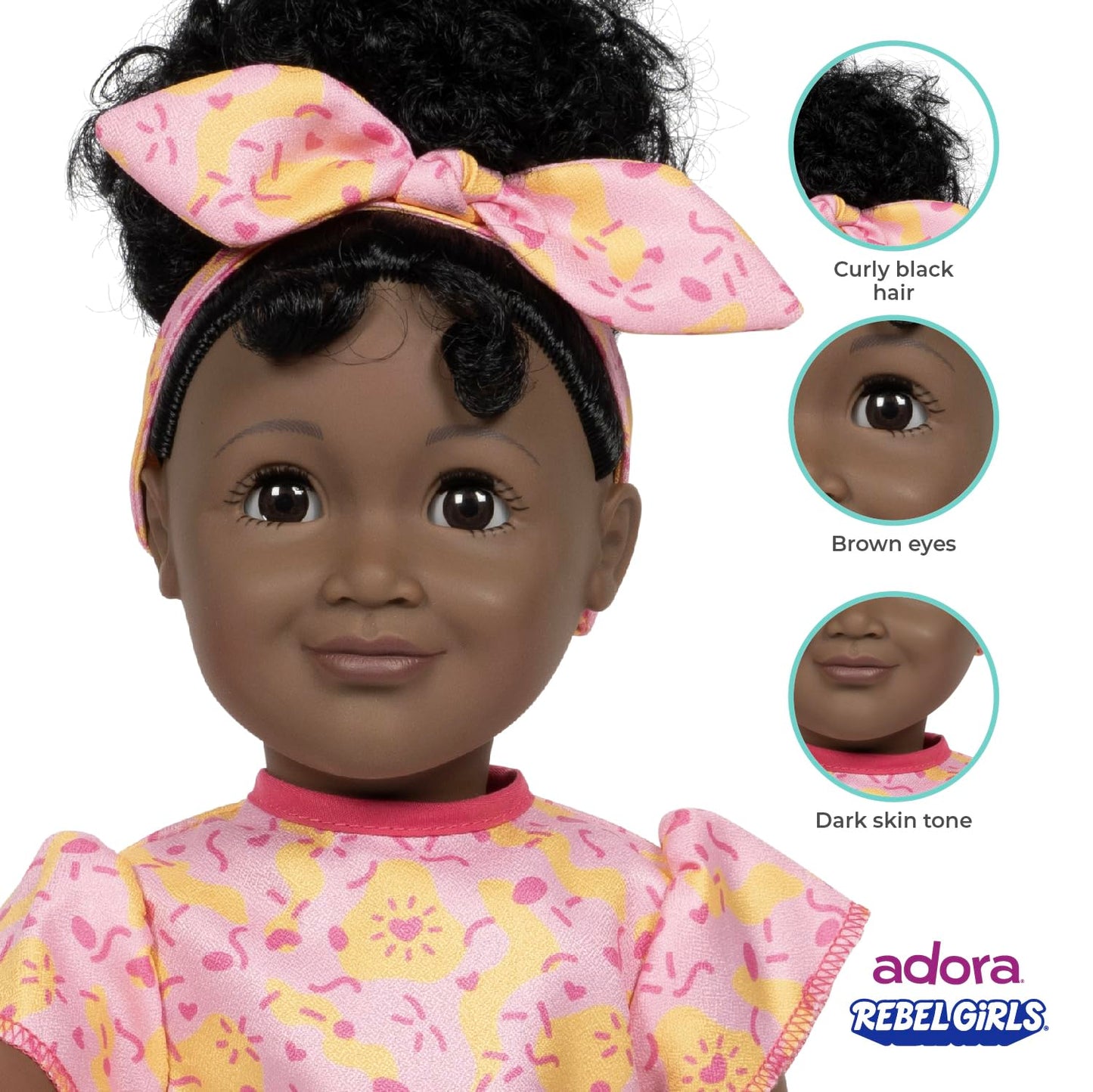 Adora 18' Rebel Girls Doll Collection - Inspired By Good Night Stories Rebel Girl Books - Premium Quality Soft And Movable Doll Body With Realistic Features - Leader