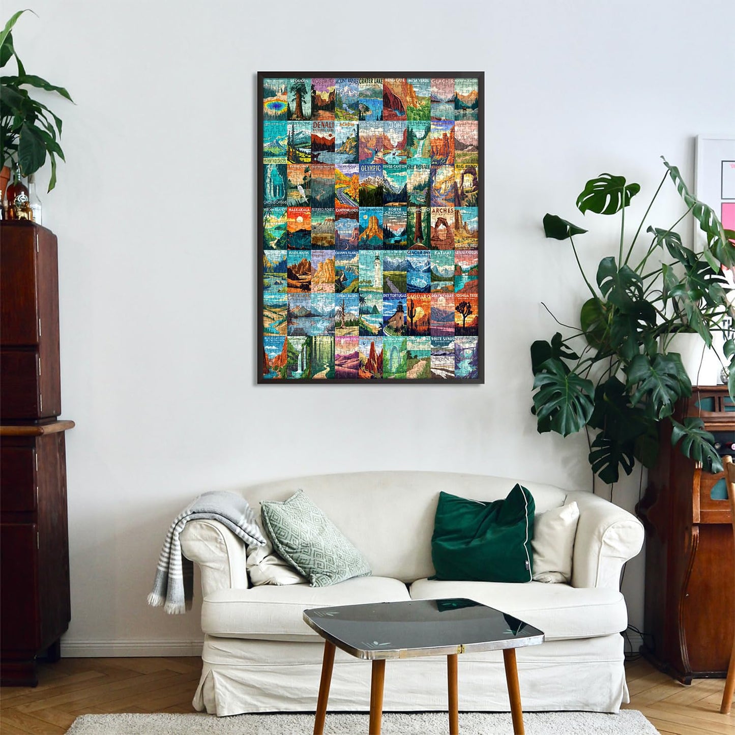 National Parks Puzzle For Adults 1000 Pieces, Travel Poster Landscape Puzzle Including Zion Yellowstone Yosemite, Nature Jigsaw Puzzles Scenery Mountain Scene