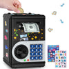 Black Piggy Bank For Kids, Cash Coin Can Atm Bank Electronic Coin Money Bank For Kids-Hot Gift, Great B-Day Xmas Toy Gifts For K