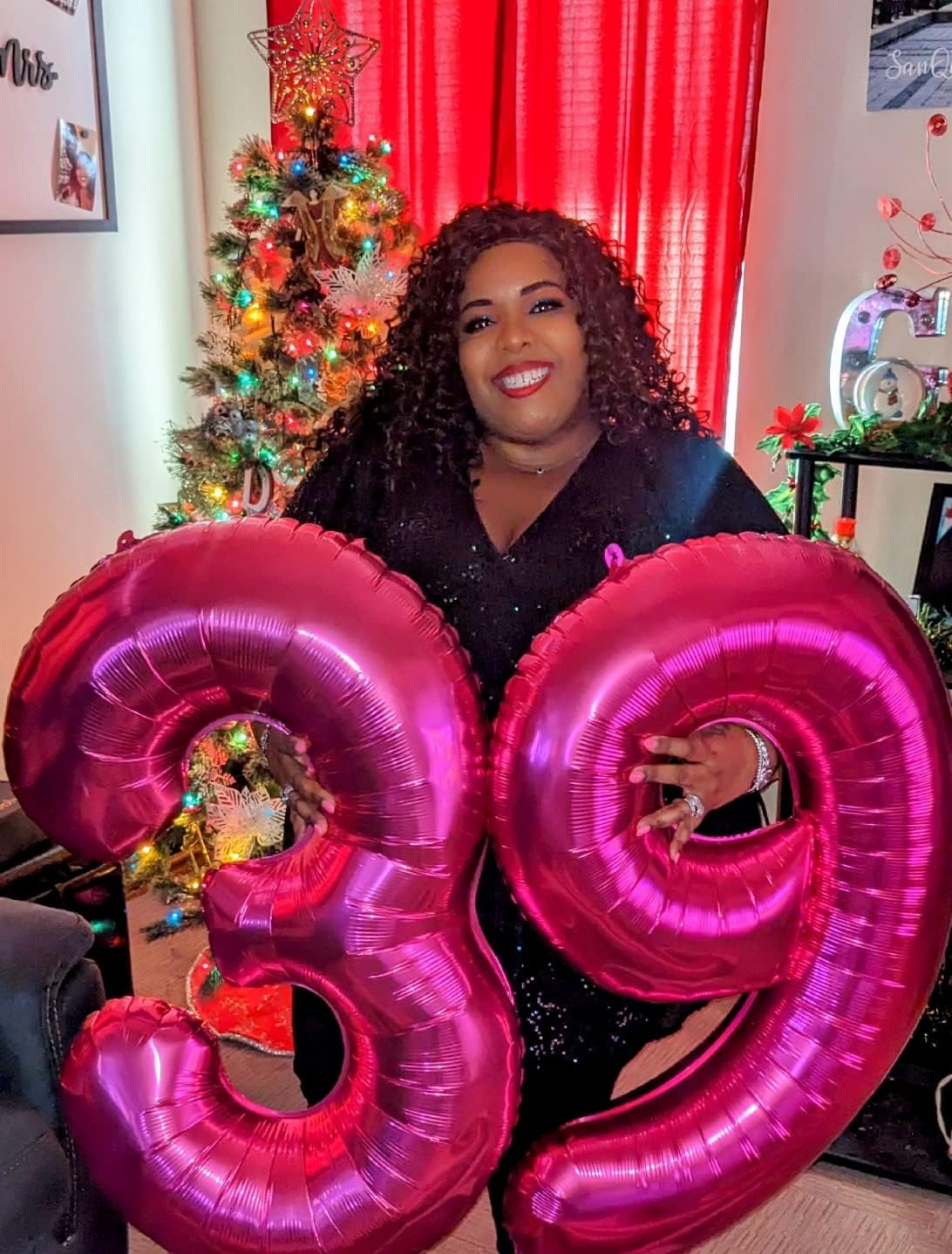 Hot Pink Balloon Number 0 Birthday Balloon 40 Inch, Large Giant Jumbo Mylar Foil Helium Balloon For 2025 10 20 30 40 50 60 70 80