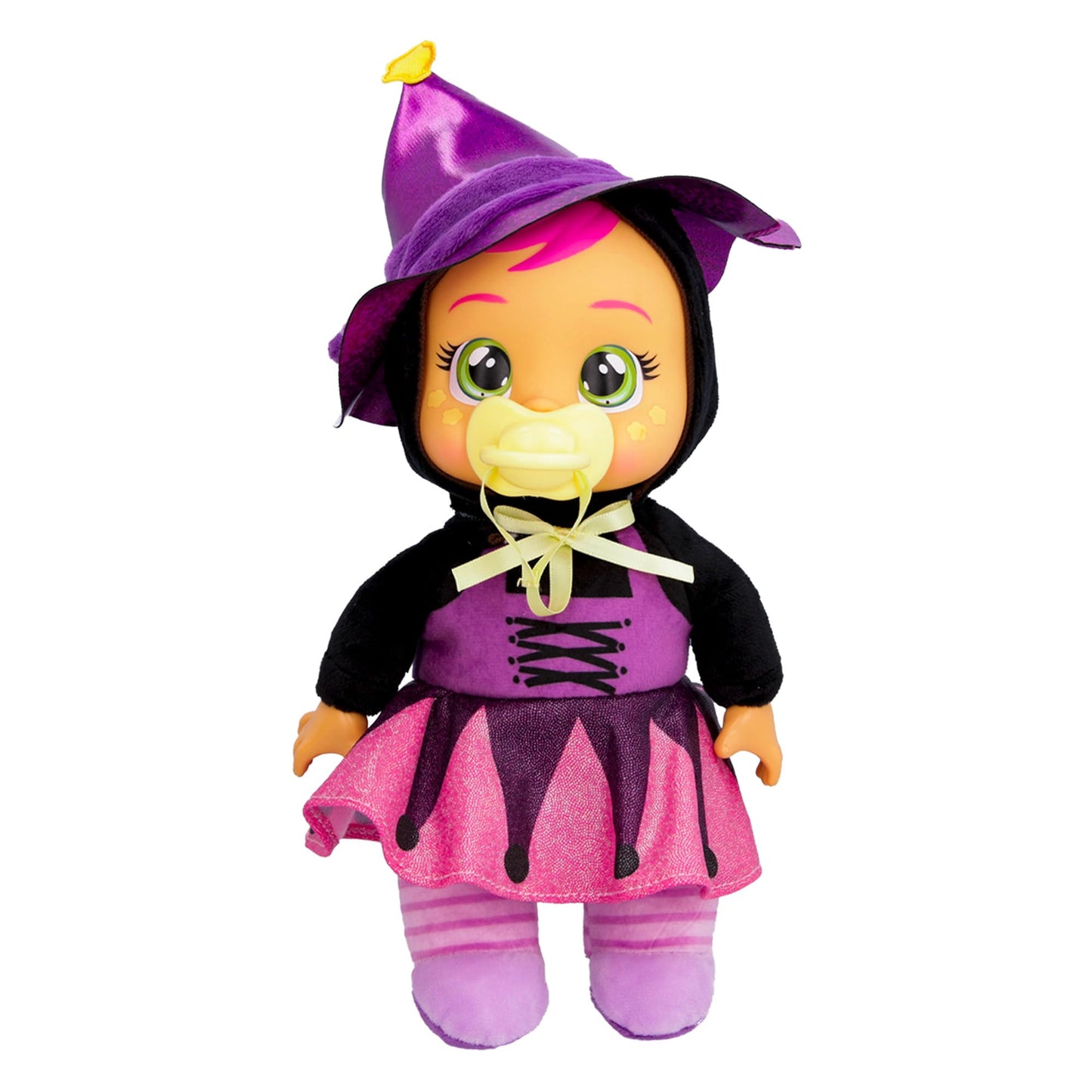 Cry Babies Tiny Cuddles Halloween Agatha - 9' Baby Dolls, Cries Real Tears, Pink And Purple Witch Themed Pajamas