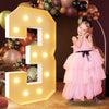 Imprsv 4Ft Marquee Numbers, Light Up Numbers For 30Th Birthday Decorations, Marquee Light Up Letters Anniversary Party Decor, Mo
