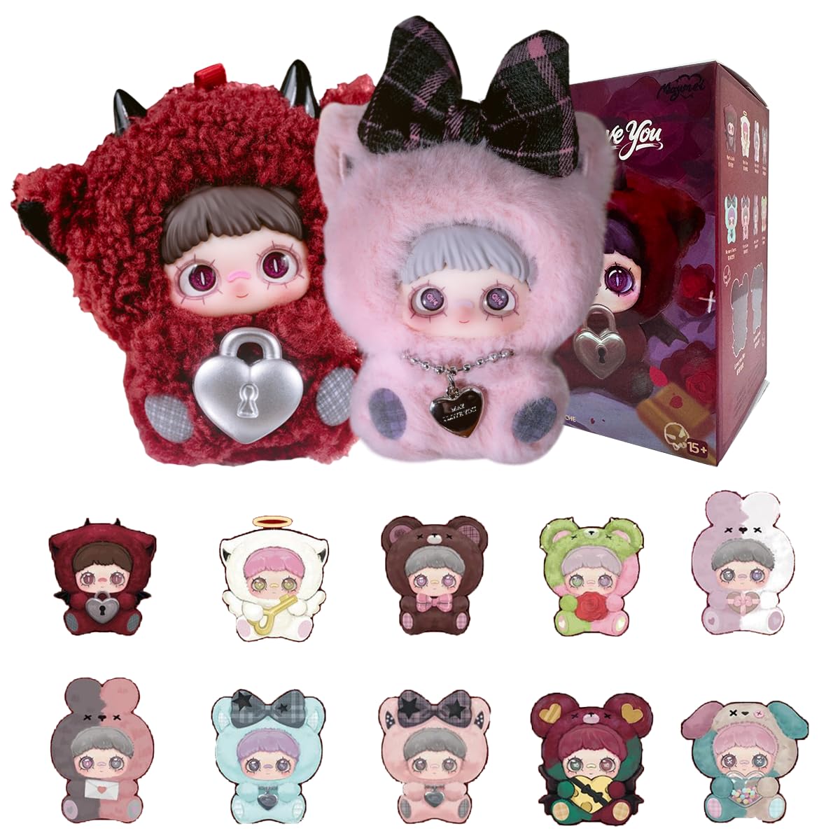REIVIVORA Maymei May I Love You Series Plush Blind Box 1PC(1 of 10 Possible Styles) Cute Figures Collectible Toys Birthday Gifts