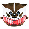 The Sleep Squad 12" Wisconsin Badgers Bucky Badger Plushie - Crystal Velboa Polyester, Official Collegiate Mascot