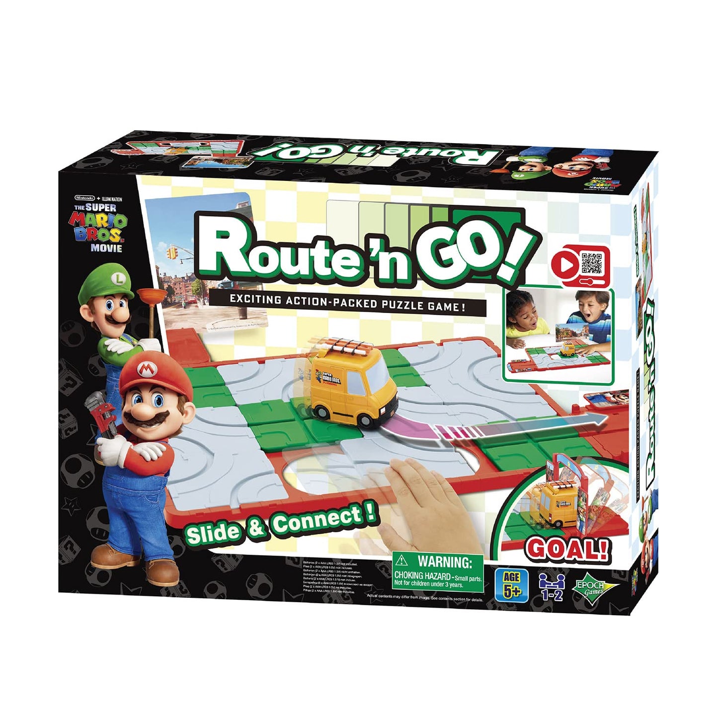 Epoch Games Super Mario Route 'N Go - Tabletop Skill And Action Game For 1-2 Players - A Fast-Paced Game Of Skill And Strategy