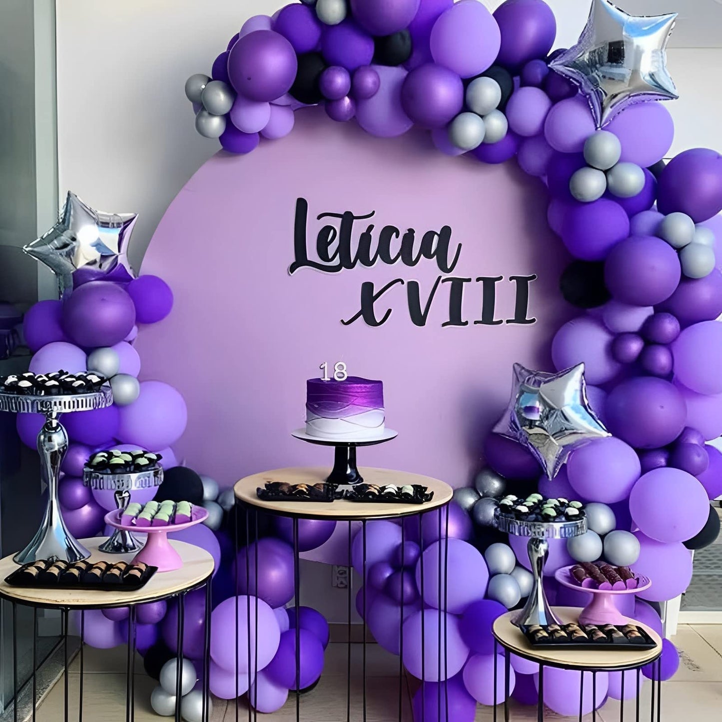 Voircoloria 105Pcs Purple Balloons 12Inch Party Latex Balloons For Birthday Baby Shower Halloween Wedding Valentine'S Day Party