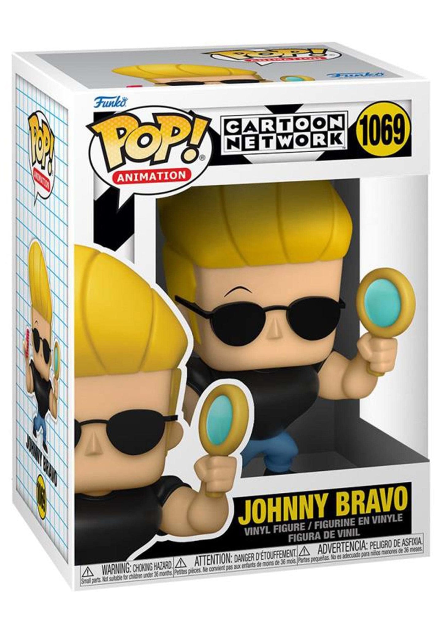 Funko POP Animation Johnny Bravo Figure with Mirror & Comb, 5" Multicolor Vinyl Model 57789