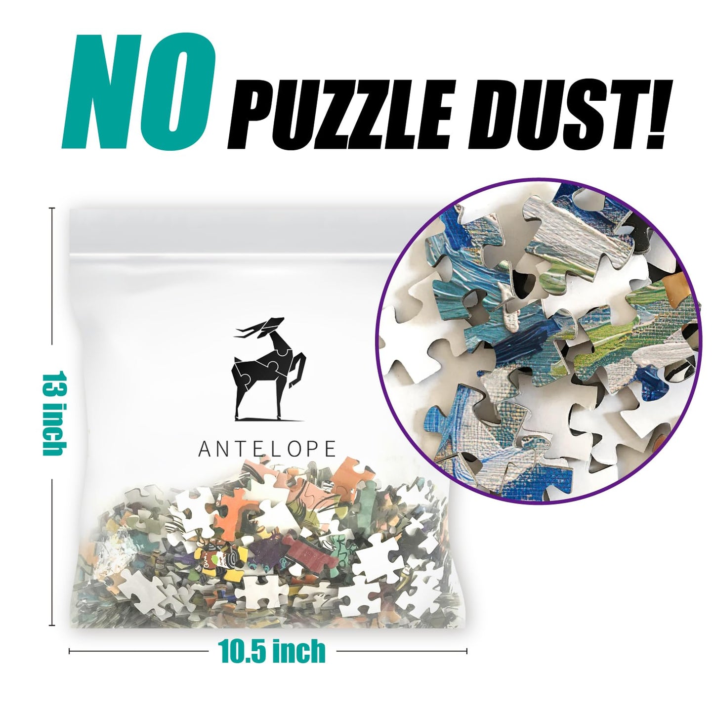 Antelope - 1000 Piece Puzzle For Adults, Irises, By Vincent Van Gogh, 1890 - Officially Licensed, Jigsaw Puzzles 1000 Pieces, High Resolution, Matte Finish, No Dust
