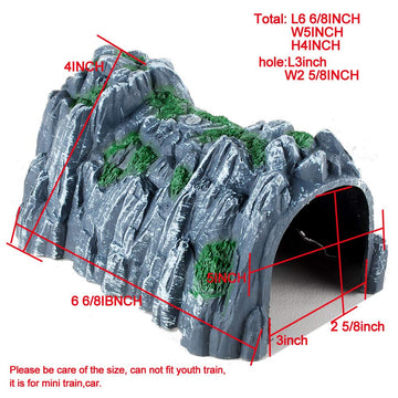 Nwfashion Model Scenery 1:160 Scale N Gauge Plastic Rockery Tunnel Track Train Accessories Toy (2Pcs)
