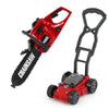 Arrowbash 2 Pcs Toy Gardening Tool Set for Kids Toy Chainsaw Push Lawn Mower Battery Powered Gardening Tool Set with Lights and Sounds Gift for Boys Girls