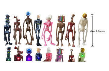 Poprore 8 Pcs Siren Head Action Figure Monster Siren Head Horror Model (Series-H)