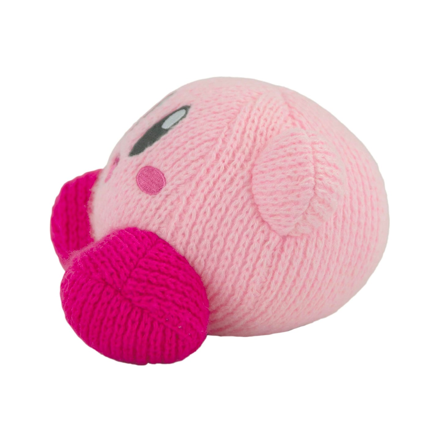 Tomy Nuiguru Knit Kirby Plush - Waving Kirby Plushie - Crochet Plushies - Collectible Crochet Stuffed Animals - Soft Cozy Plush Toys And Kirby Room Decor - 6 Inch