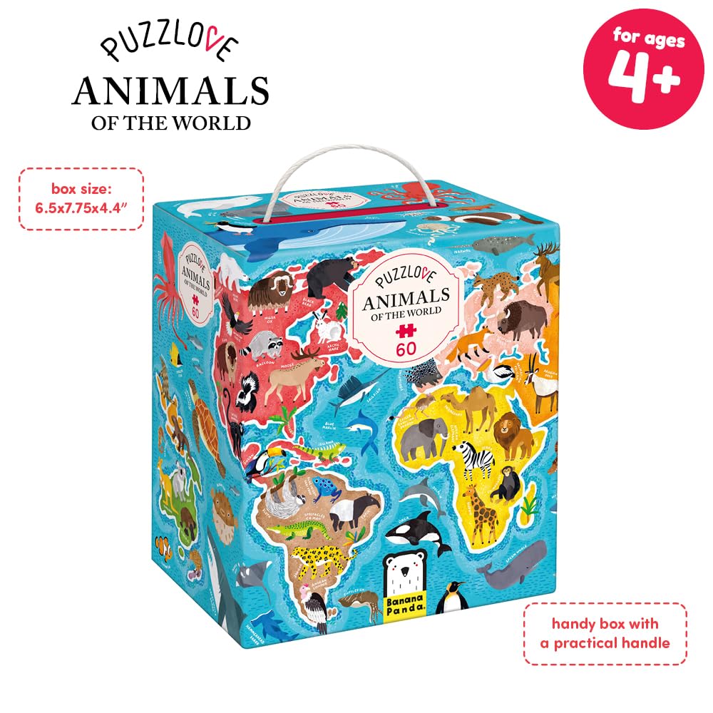 Puzzlove Animals Of The World (60 Pcs) 4+ Floor Puzzle