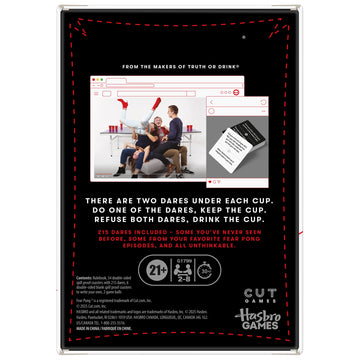 Fear Pong mature-themed Party Game by Cut | Internet Famous Extreme Pong Game with Wild Dares | Ages 21+ | 2-8 Players | 30 Mins.