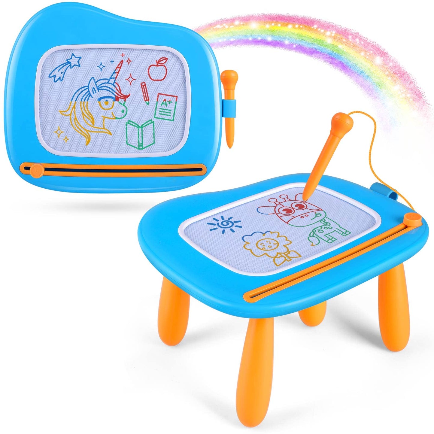 Smasiagon Toddler Boy Toys Age 1-2 Year Old Boys, Magnetic Drawing Board Valentines Day Gifts For Kids Educational Learning Toys For 1 2 3 Year Old Boys Birthday Gifts (Blue)