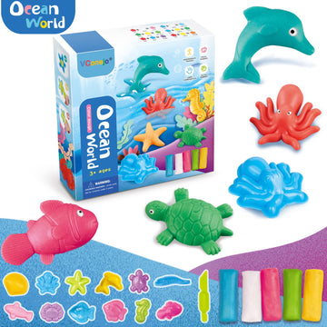 Vconejo Color Dough Toys Dough Accessories Set Creations Tools For Kid 2-4-8 Years (Ocean World)