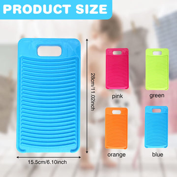Maoye Plastic Mini Washboard Washing Board For Kids Shirts Clean Laundry Lime (Orange)