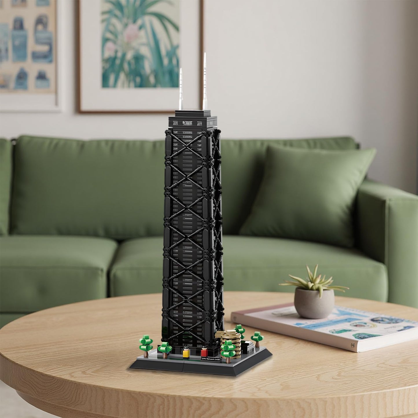 CSNRHG John Hancock Center Chicago Architecture Model Building Blocks Sets The Office Landmarks Skyline Set Toys Collection for